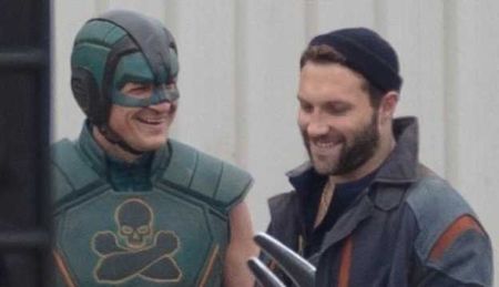 Nathan Fillion in all green suit at the set of 'The Suicide Squad'.